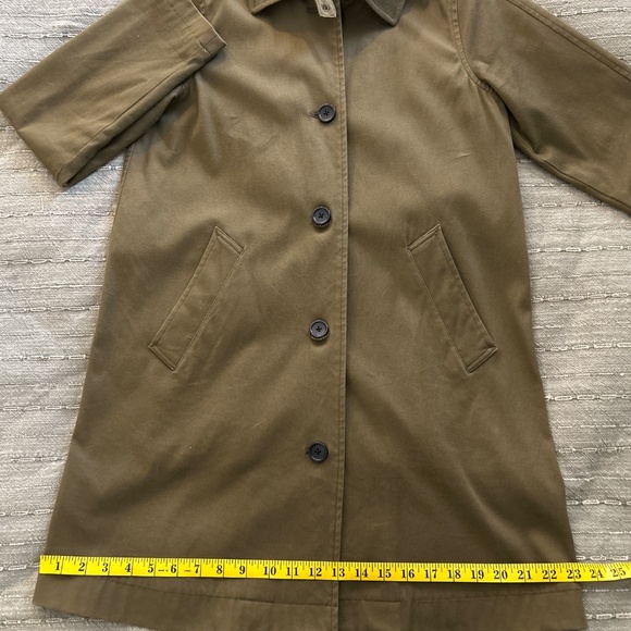 Everlane The Mac Coat Green Base - Size 0 - Picture 9 of 12